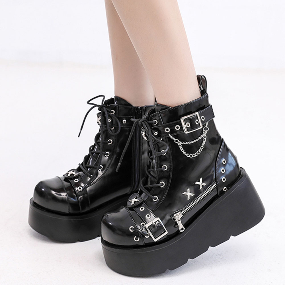 Brand New Ladies Goth Platform - Street Fashion Female review and price